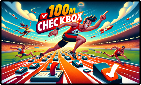 100m Checkbox